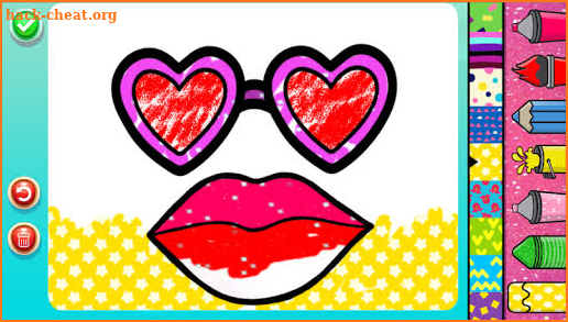 Rainbow Lips Coloring Book Glitter - Beauty Game screenshot