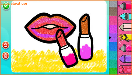 Rainbow Lips Coloring Book Glitter - Beauty Game screenshot