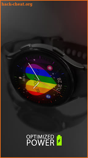 Rainbow Love analog watch face screenshot