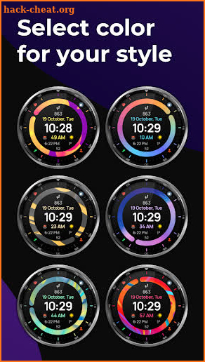 Rainbow Minimal Watchface screenshot