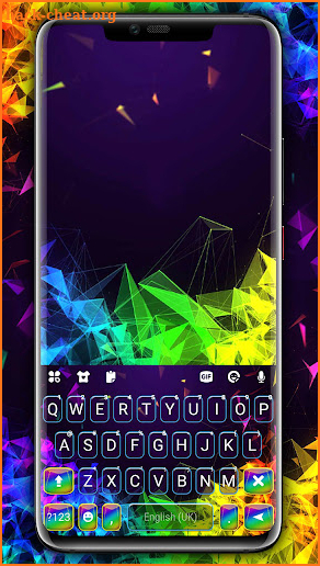 Rainbow Mosaic Keyboard Background screenshot