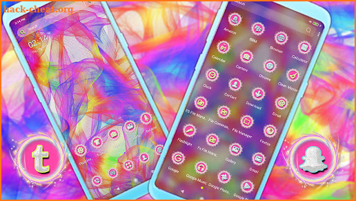 Rainbow Postcard Launcher Theme screenshot