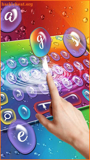 Rainbow Raindrop Keyboard Theme screenshot