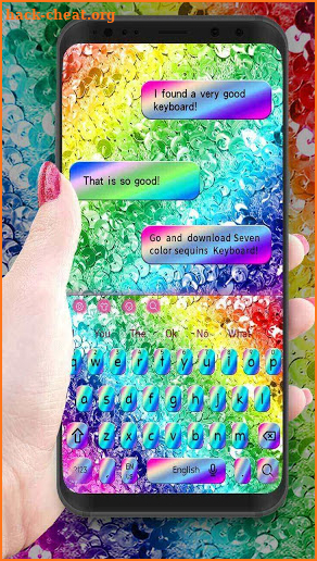 Rainbow Sequins Keyboard screenshot