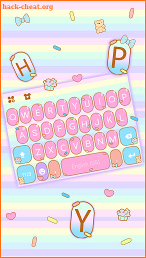 Rainbow Sprinkle Keyboard Background screenshot