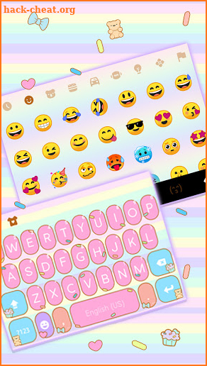 Rainbow Sprinkle Keyboard Background screenshot