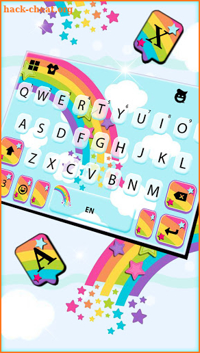 Rainbow Stars Keyboard Theme screenshot