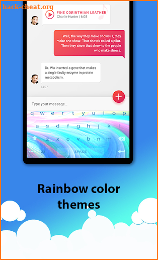 Rainbow theme fast keyboard screenshot