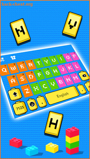 Rainbow Toy Bricks Keyboard Background screenshot