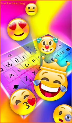 Rainbow Transparent Glass Keyboard Theme screenshot