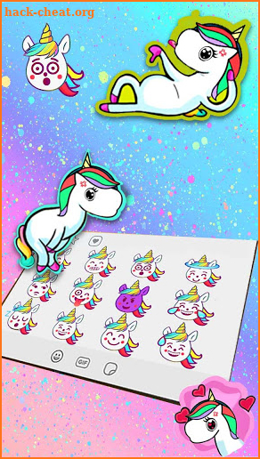 Rainbow Unicorn Emoji Stickers screenshot