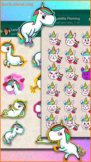 Rainbow Unicorn Emoji Stickers screenshot