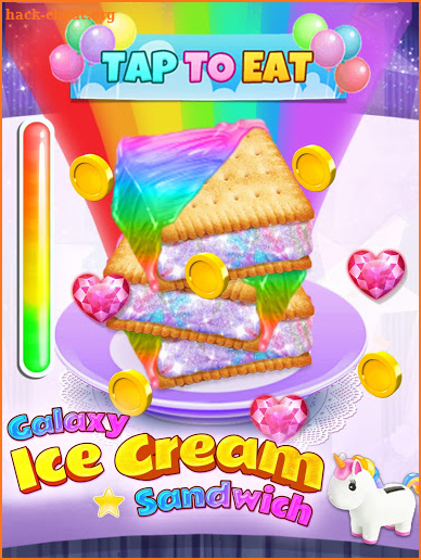 Rainbow Unicorn Ice Cream Sandwich - Cooking Games screenshot