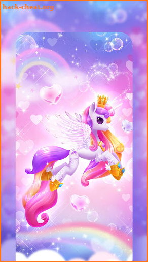 Rainbow Unicorn Live Wallpapers Themes screenshot