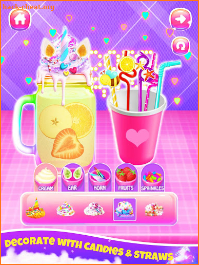 Rainbow Unicorn Milkshake: Cooking Games for Girls screenshot