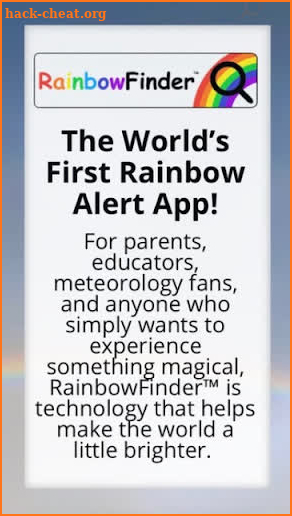 RainbowFinder™🌈 – the rainbow weather alert app screenshot