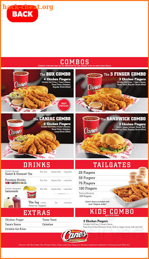 Raising Cane's Fan App screenshot