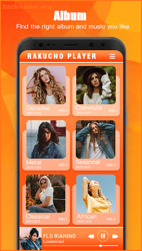 Rakucho Audio Music Player APP screenshot