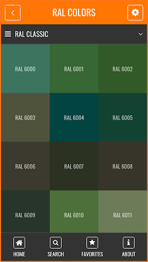 RAL colors screenshot