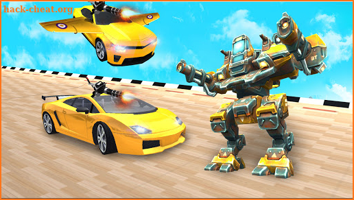 Ramp Car Robot Transform Racing: Car Shooting Game screenshot