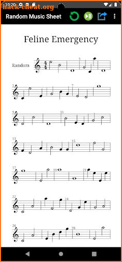 Random Music Sheet screenshot