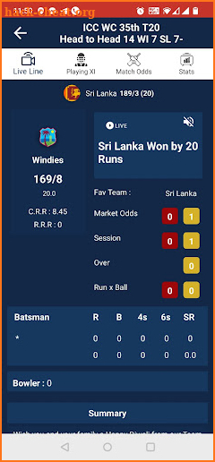 Rapid Cricket Live Line screenshot