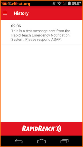 RapidReach Alert screenshot