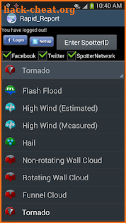 RapidReport for SpotterNetwork screenshot