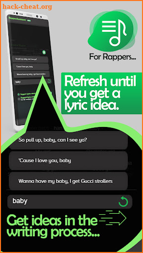 Rapper Lyric Writing Assistant screenshot