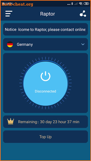 RaptorVPN screenshot