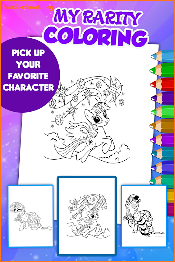 Rarity Coloring Game screenshot