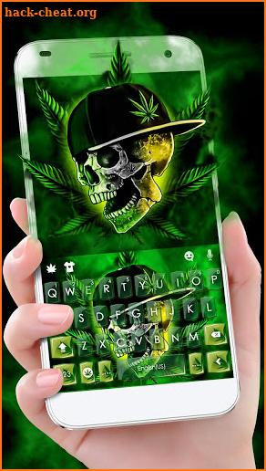 Rasta Weed Skull Keyboard Theme screenshot