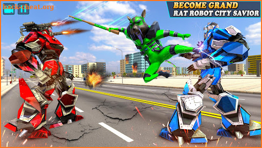 Rat Robot Hero Transform Car Robot Shooting Games screenshot