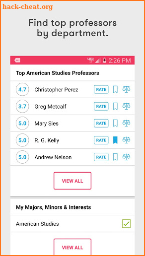 Rate My Professors screenshot
