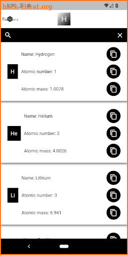 Raw Periodic Table screenshot