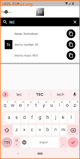 Raw Periodic Table screenshot