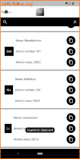 Raw Periodic Table screenshot