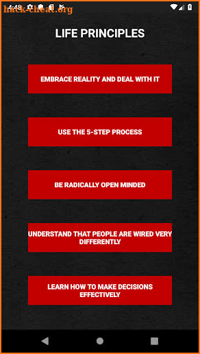 Ray Dalio's Principles Reference Handbook screenshot