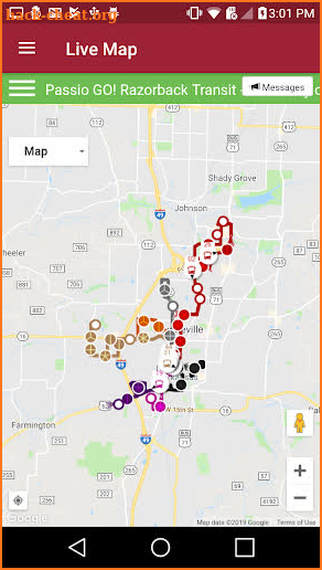 Razorback Transit - Live Maps screenshot