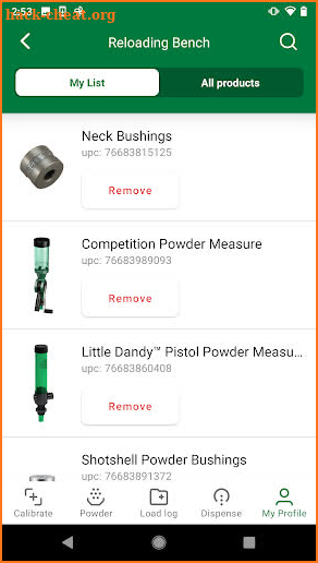 RCBS Reloading App screenshot