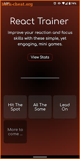 React Trainer screenshot