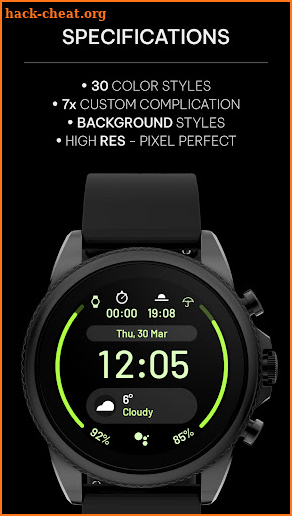 React: Wear OS watch face screenshot