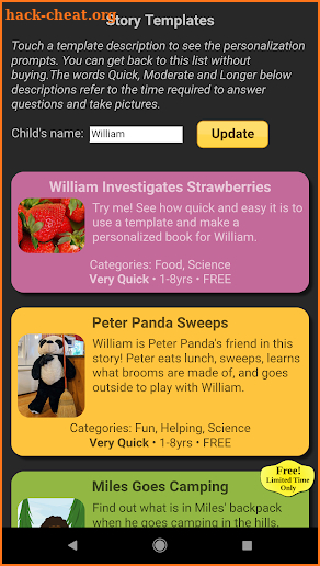 Read With Me Kids - Make Personalized Books screenshot