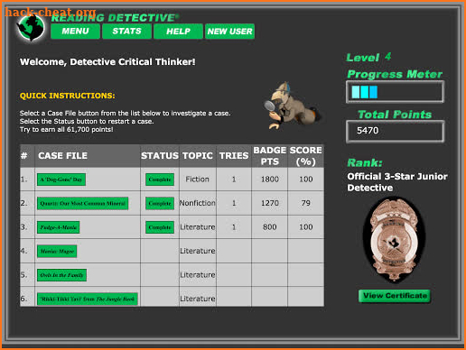 Reading Detective® A1 screenshot