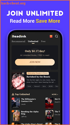 Readink screenshot