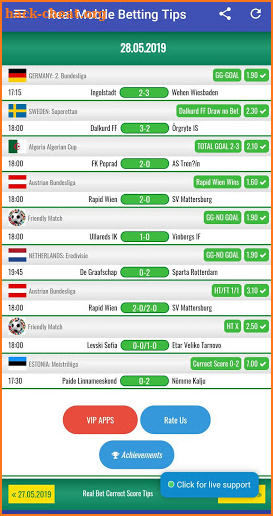 Real Bet VIP Correct Score Betting Tips screenshot