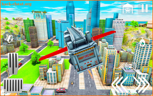 Real Flying Fire Truck Robot: Rescue Simulator screenshot