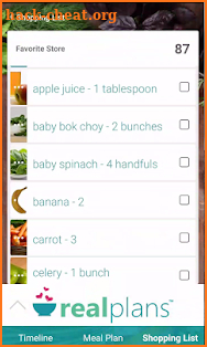 Real Plans - Meal Planner and Shopping List screenshot