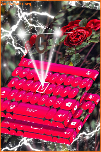 Real Red Roses Keyboard Theme screenshot