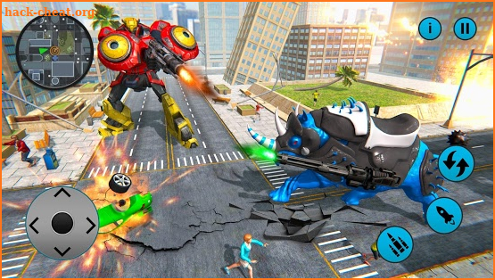 Real Robot Car Transforming Wild Rhino Games screenshot